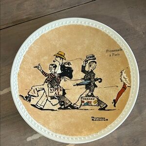 Vintage 1982 Norman Rockwell Collectors Plate - “Promenade a Paris”